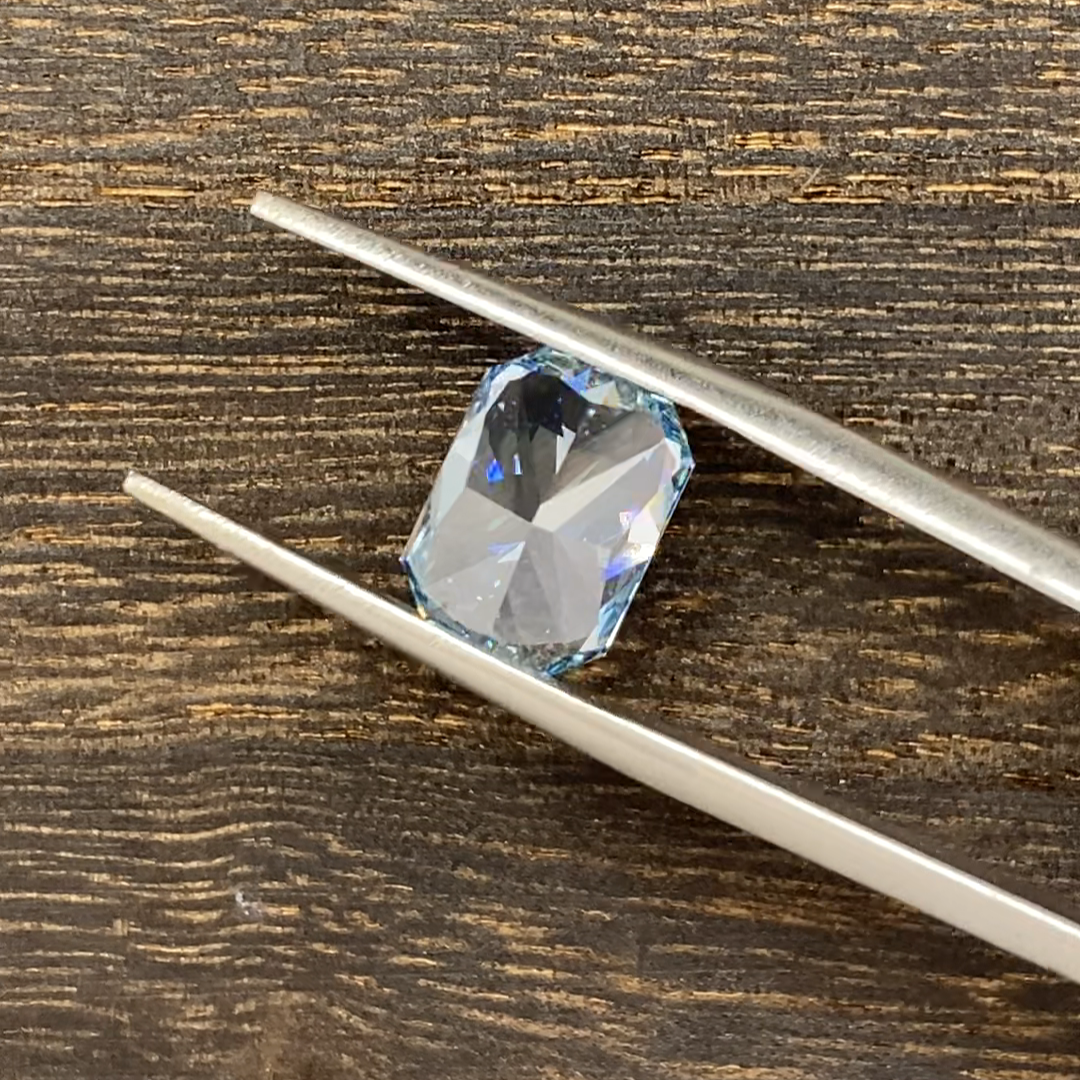 3.015 Ct Radiant Cut Fancy Blue Lab Diamond VS2