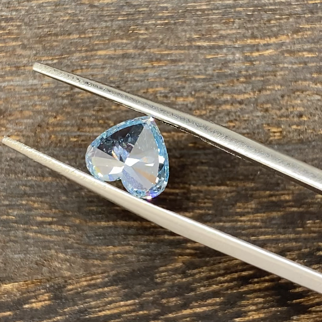 1.770 Ct Heart Shape Fancy Blue Lab Diamond VS