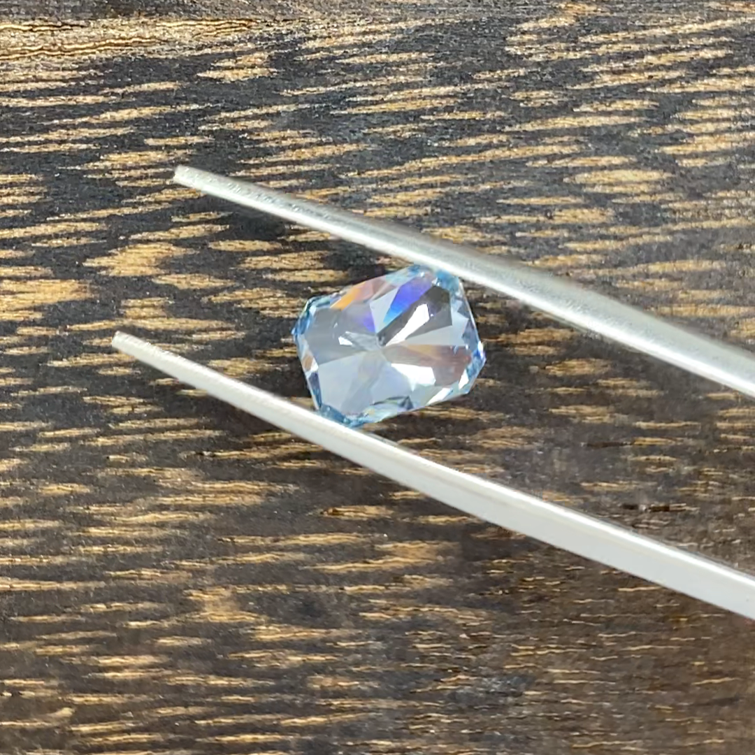 2.06 Ct Radiant Cut Fancy Blue Lab Diamond VS