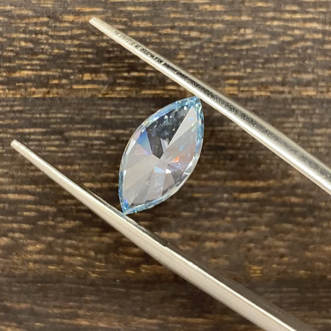 2.253 Ct Marquise Cut Fancy Blue Lab Diamond VS