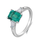 Load image into Gallery viewer, 1.4 Ct Emerald Three-Stone Engagement Ring - Engagement Ring
