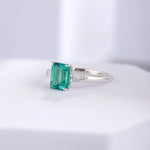 Load image into Gallery viewer, 1.4 Ct Emerald Three-Stone Engagement Ring - Engagement Ring
