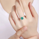 Load image into Gallery viewer, 1.4 Ct Emerald Three-Stone Engagement Ring - Engagement Ring
