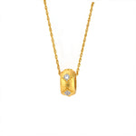 Load image into Gallery viewer, Gold Brushed CZ Necklace
