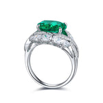 Load image into Gallery viewer, Twist Band 3.5 Ct Lab Emerald Engagement Ring
