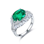 Load image into Gallery viewer, Twist Band 3.5 Ct Lab Emerald Engagement Ring
