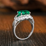 Load image into Gallery viewer, Twist Band 3.5 Ct Lab Emerald Engagement Ring
