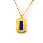 Load image into Gallery viewer, Elongated Radiant Lapis Lazuli Pendant Necklace
