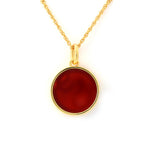 Load image into Gallery viewer, Chinese Zodiac Snake &amp; Red Agate Pendant Necklace
