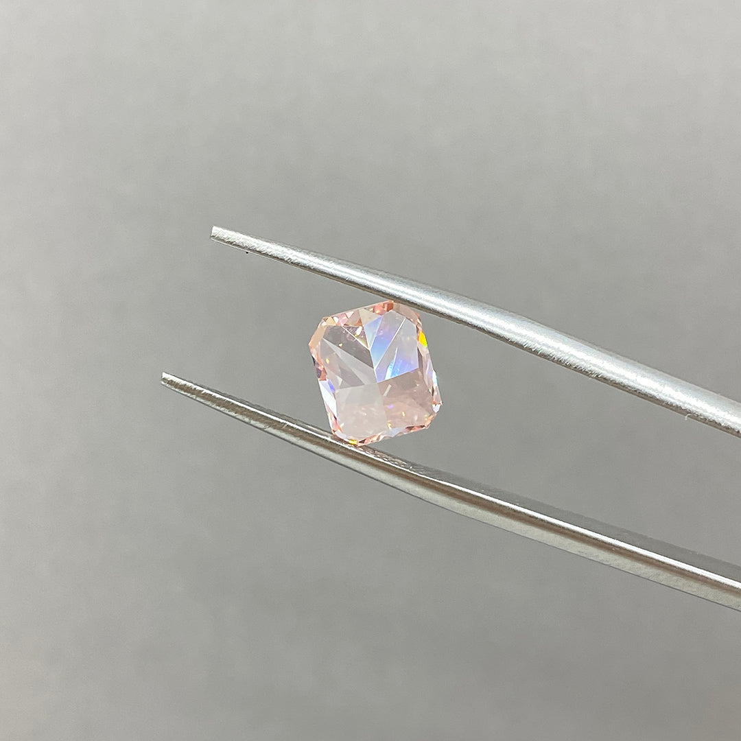 IGI Certified Radiant Cut 2.51 Ct Fancy Pink Lab Diamond VS1 VG Clarity