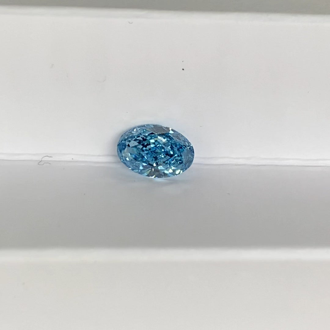 1.118 Ct Oval Cut Fancy Blue Lab Diamond VS1