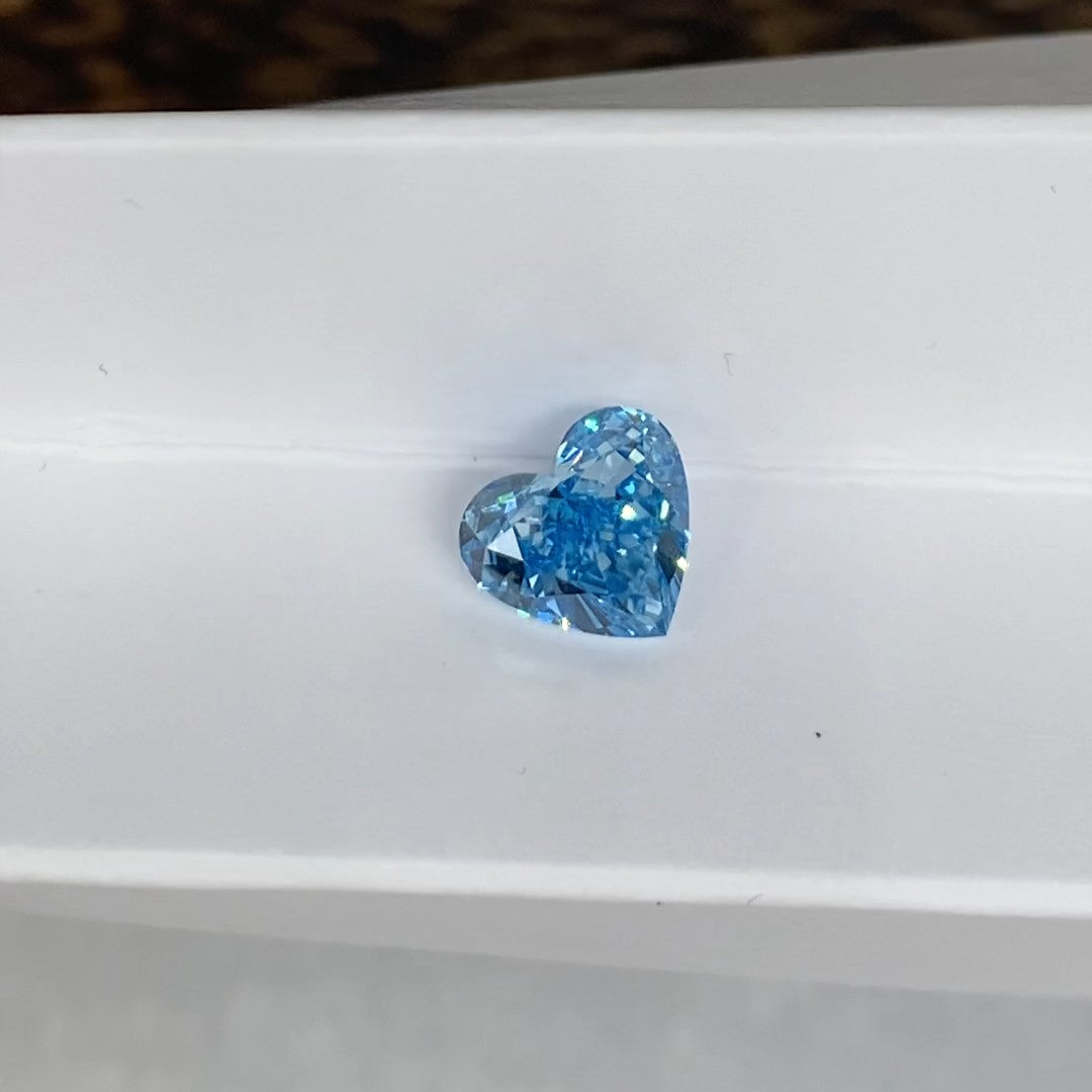 2.137 Ct Heart Shape Fancy Blue Lab Diamond VS1