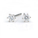 Load image into Gallery viewer, Martini Round Cut Lab Diamond Six Prongs Ear Studs
