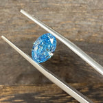 Load image into Gallery viewer, 1.939 Ct Oval Cut Fancy Blue Lab Diamond VS
