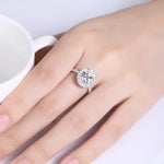 Load image into Gallery viewer, 4 Ct Oval Cut Moissanite Halo Engagement Ring - Engagement Ring
