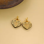 Load image into Gallery viewer, Black Agate Triple Romantic Heart Earrings
