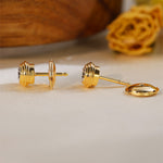 Load image into Gallery viewer, Classic Round Cut Lab diamond Bezel Ear Studs
