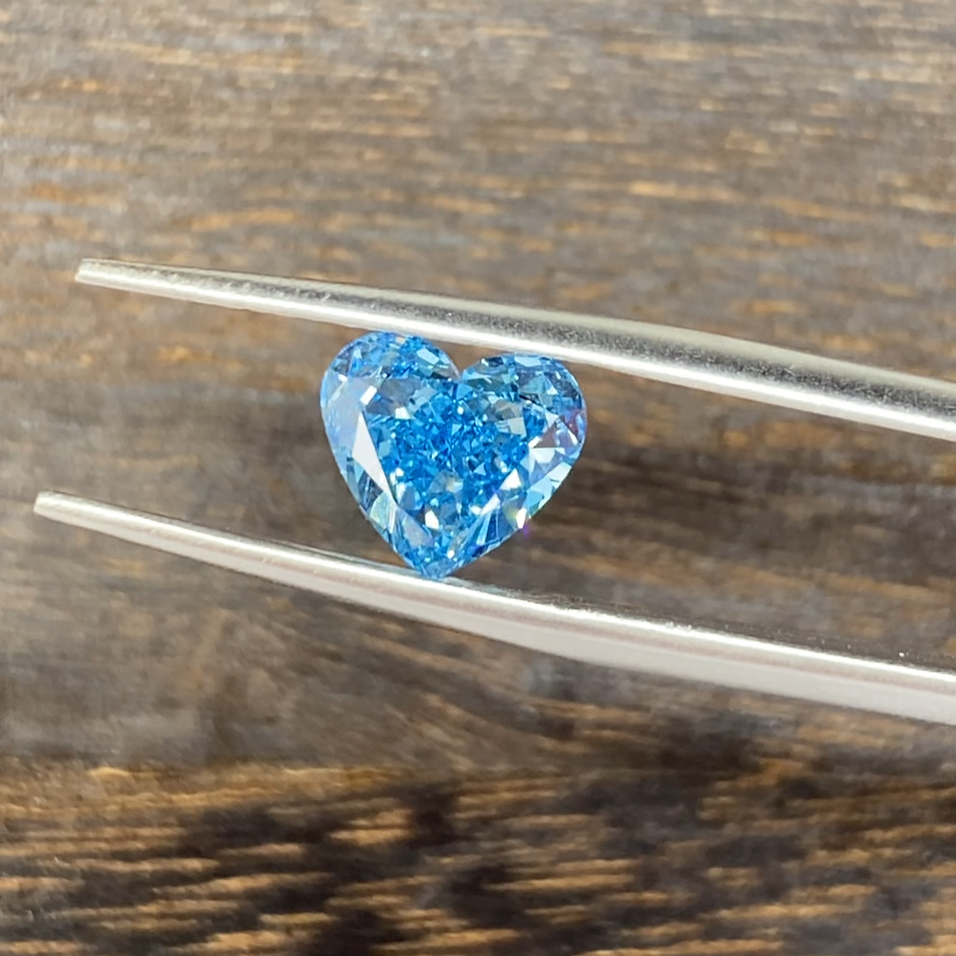 2.092 Ct Heart Shape Fancy Blue Lab Diamond VS