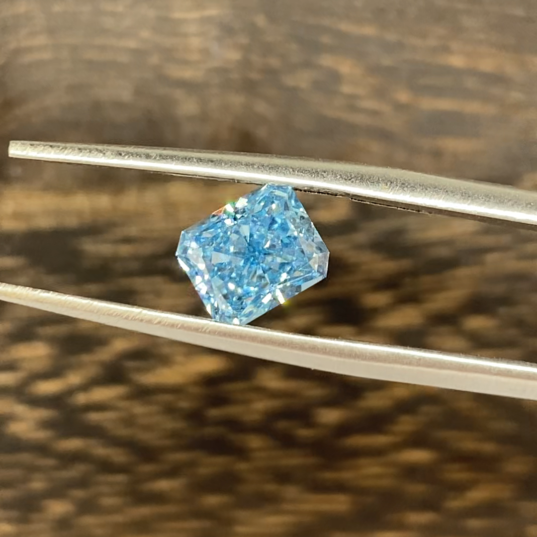 1.60 Ct Radiant Cut Fancy Blue Lab Diamond VS