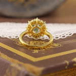 Load image into Gallery viewer, Oval Cut Moss Agate Halo Engagement Ring
