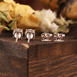 Load image into Gallery viewer, Classic Round Cut Lab Diamond Four Prongs Ear Studs
