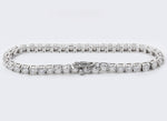 Load image into Gallery viewer, 14K Gold Round Cut Lab Grown Diamond 4 Prongs Tennis Bracelet
