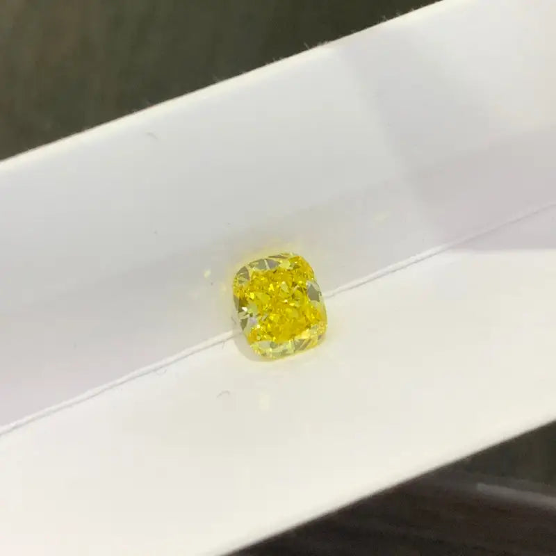 Cushion Cut 1.088 Ct Fancy Yellow Lab Diamond VS Clarity - Gemstone