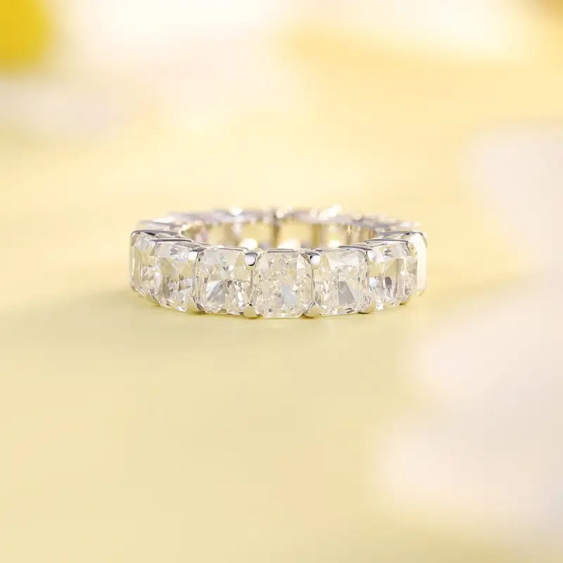 Cushion Cut Lab Diamond Eternity Band - Wedding Ring