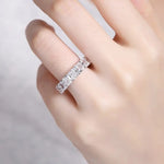 Load image into Gallery viewer, Cushion Cut Lab Diamond Eternity Band - Wedding Ring
