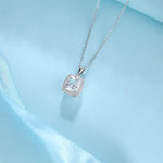 Load image into Gallery viewer, Cushion Cut Lab Diamond Halo Pendant Necklace - Necklace &amp; Pendant
