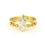 Load image into Gallery viewer, Elegant Kite Cut Lab Diamond Wedding Ring Set - 2pcs - Wedding Ring
