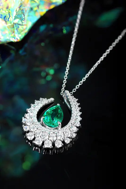 Heart of Tear Lab Emerald Pendant Necklace - Necklace & Pendant