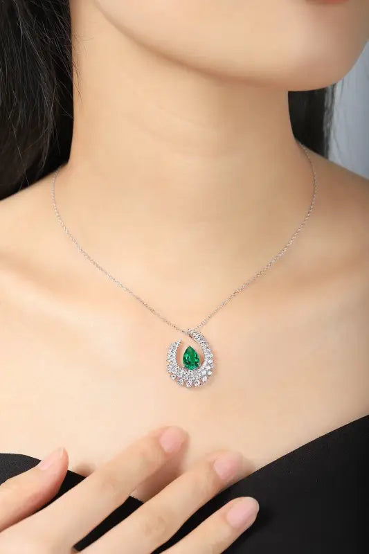 Heart of Tear Lab Emerald Pendant Necklace - Necklace & Pendant