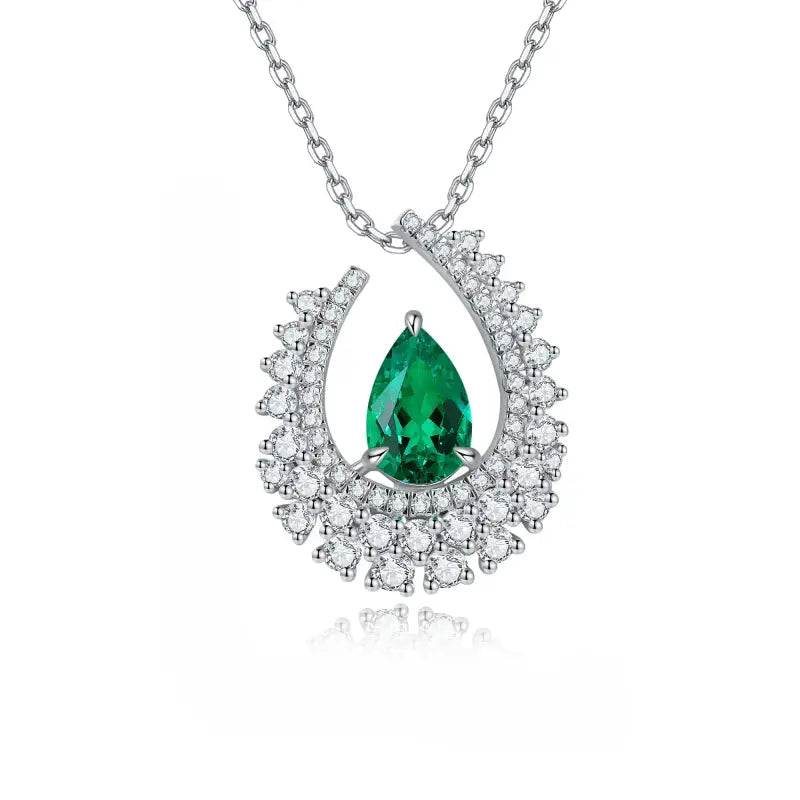 Heart of Tear Lab Emerald Pendant Necklace - Necklace & Pendant