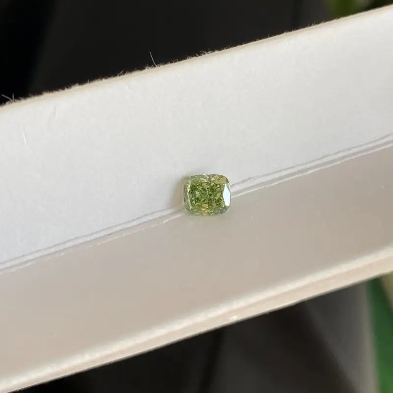 IGI Certified Cushion Cut 1.01 Ct Fancy Intense Green Lab Diamond VS2 Clarity - Gemstone