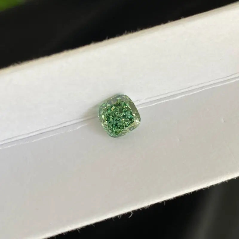 IGI Certified Cushion Cut 2.05 Ct Fancy Intense Green Lab Diamond VS1 Clarity - Gemstone