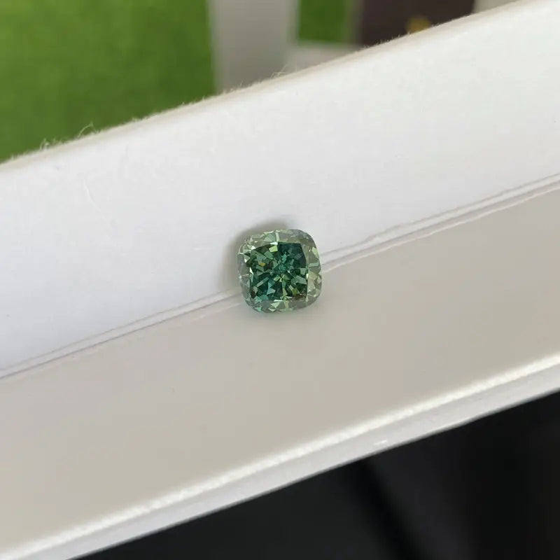 IGI Certified Cushion Cut 2.22 Ct Fancy Intense Green Lab Diamond VS1 Clarity - Gemstone