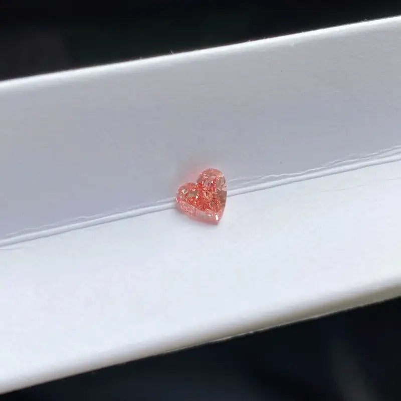 IGI Certified Heart Cut 1.08 Ct Fancy Intense Pink Lab Diamond VS1 Clarity - Gemstone