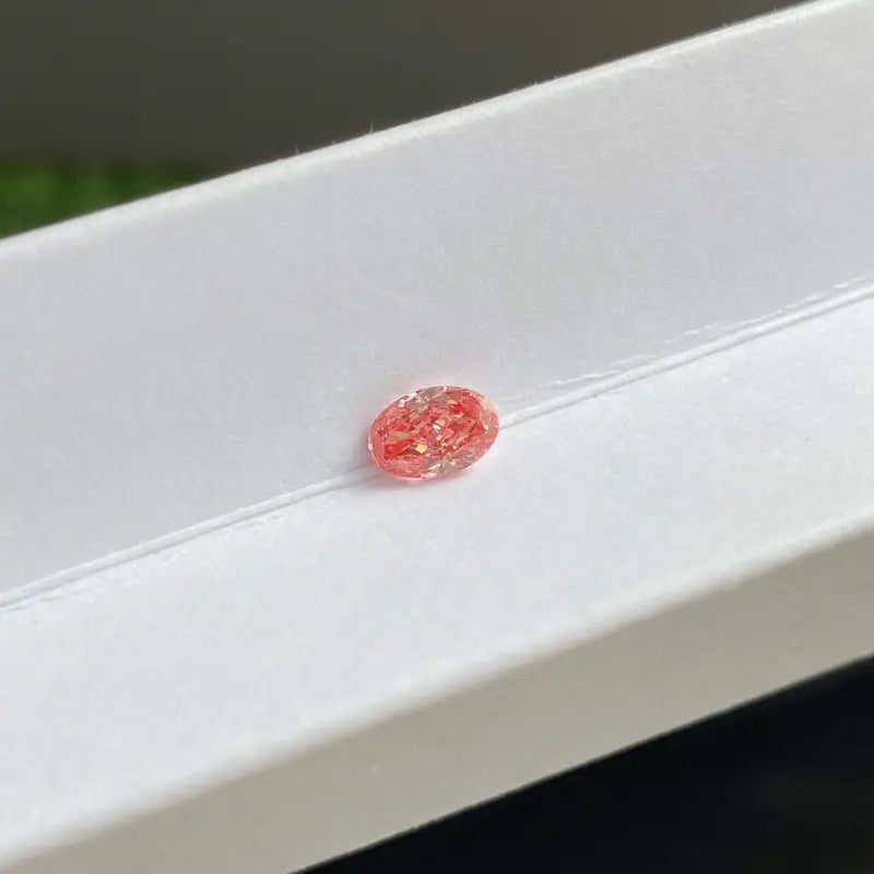 IGI Certified Oval Cut 1.04 Ct Fancy Intense Pink Lab Diamond VS1 Clarity - Gemstone