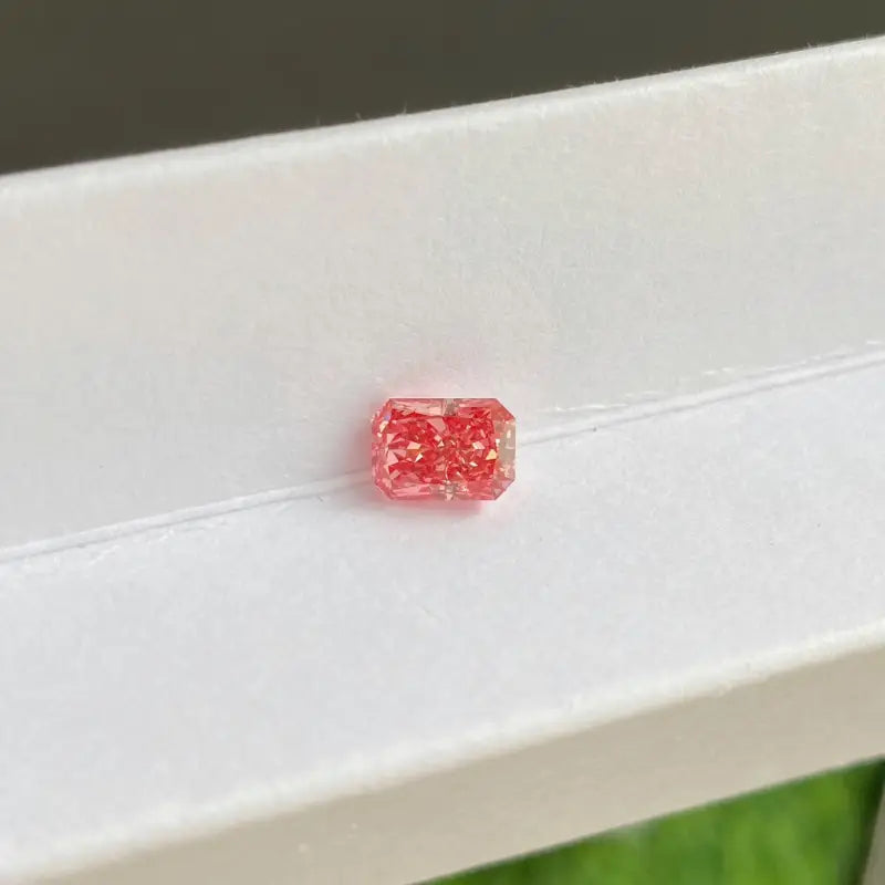 IGI Certified Radiant Cut 1.57 Ct Fancy Intense Pink Lab Diamond SI1 Clarity - Gemstone