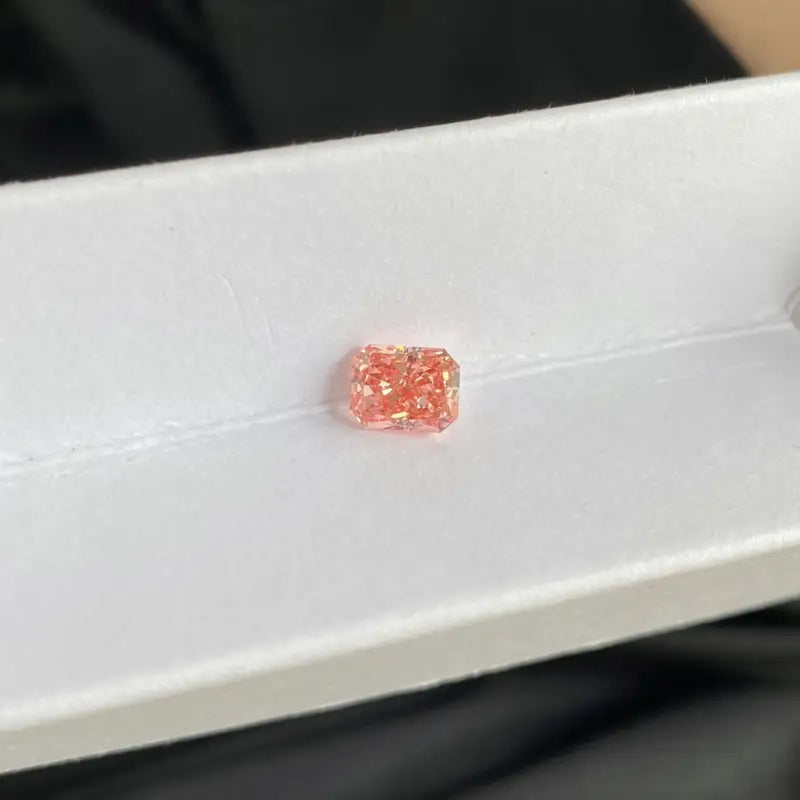 IGI Certified Radiant Cut 1.60 Ct Fancy Intense Pink Lab Diamond VS1 Clarity - Gemstone