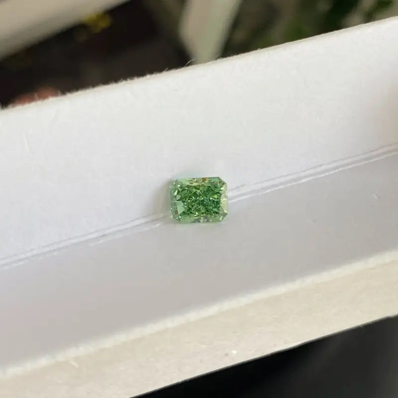 IGI Certified Radiant Cut 1.62 Ct Fancy Intense Green Lab Diamond VS1 Clarity - Gemstone