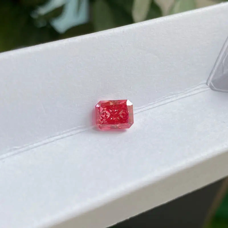 IGI Certified Radiant Cut 1.84 Ct Fancy Intense Pink Lab Diamond VS1 Clarity - Gemstone