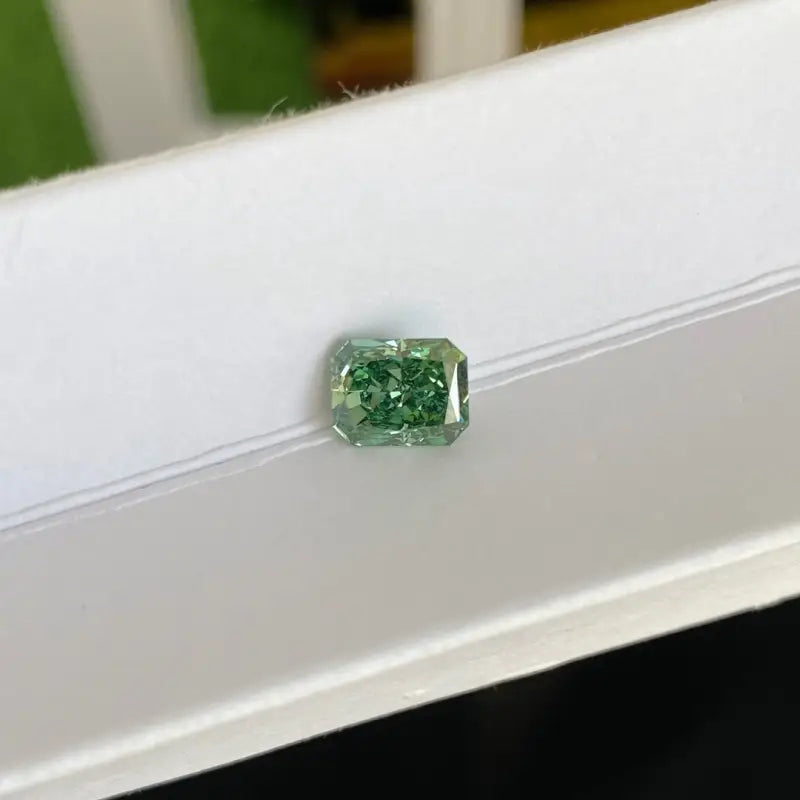 IGI Certified Radiant Cut 2.1 Ct Fancy Intense Green Lab Diamond VS2 Clarity - Gemstone