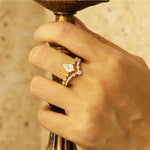 Load image into Gallery viewer, Kite Shape Lab Diamond Wedding Bridal Ring Set - 2pcs - Wedding Ring
