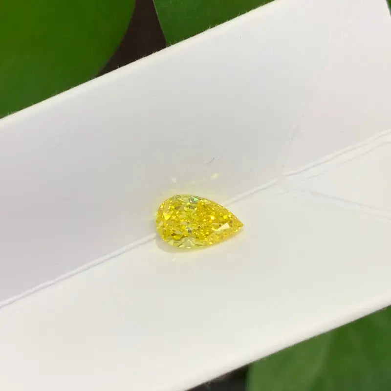 Pear Cut 1.043Ct Yellow Lab Diamond VS Clarity - Gemstone