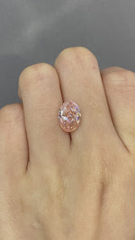 Load and play video in Gallery viewer, IGI Certified Oval Cut 3.57 Ct Fancy  Pink Lab Diamond VS1 Clarity
