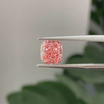 Load and play video in Gallery viewer, IGI Certified Cushion Cut 1.89 Ct Fancy intense Pink Lab Diamond VS2 Clarity
