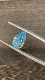 Load and play video in Gallery viewer, 3.002 Ct Pear Cut Fancy Blue Lab Diamond VS
