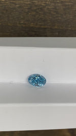 Load and play video in Gallery viewer, 1.118 Ct Oval Cut Fancy Blue Lab Diamond VS1
